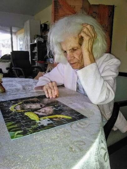 Sophia with Puzzle